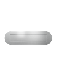 Briefplaat rond - Rvs geborsteld