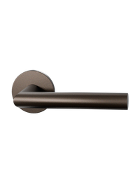 Deurkrukset Entree L-haaks model (rond rozet) - Dark blend